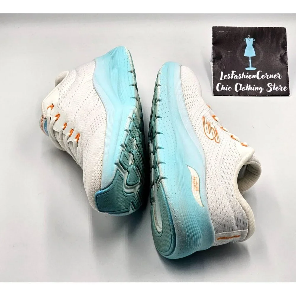 Skechers Men's White & Aqua Arch Fit 2 Athletic Running Sneakers Size 8.5 2904 - Picture 11 of 16